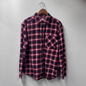 Woolrich Red and Black Flannel 100% Cotton Men’s L